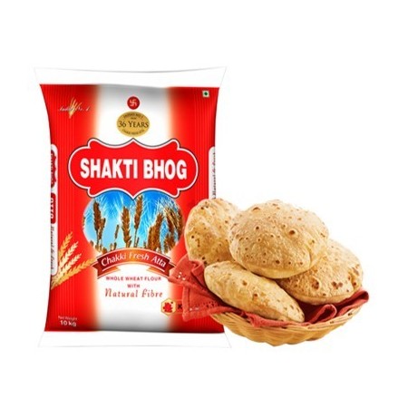 Shakti Bhog Chakki Fresh Atta,10Kg