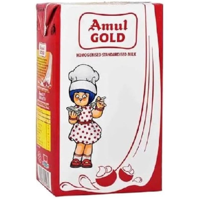 Amul Gold Homogenised Tetra Pack Milk,1Ltr