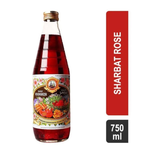 Hamdard Rooh Afza Sharbat Rose Syrup,750ml